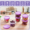 thumbnail image 4 of Lumikrypt 12Pcs 17Oz Plastic Food Storage Containers with Twist Top Lid, Food Freezer Storage Containers, Reusable Soup Containers, Thickened Food Containers for Lunch, Salad, Soup, Oats., 4 of 7