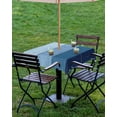 thumbnail image 4 of nqOlkjepod Blue Ombre Outdoor Tablecloth with Umbrella Hole & Zipper, Farmhouse Vintage Wooden Striped Square Table Cover 54x54 Inch, Dining Waterproof Table Cloth Protector for Patio/Party/Picnic, 4 of 7