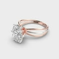 thumbnail image 3 of 2 Carat Unique Oval Cut IGI Certified Lab Grown Diamond Anniversary Ring for Ladies in 10K Rose Gold | Solitaire Diamond Rings for Ladies | Size 9 by Diamond-Capitals, 3 of 8