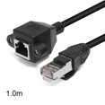 thumbnail image 1 of Connecteur Pratique Adaptateur Professionnel RJ45 Mâle vers Femelle Câble d'Extension Ethernet Cordon Réseau LAN 1,0m, 1 of 5