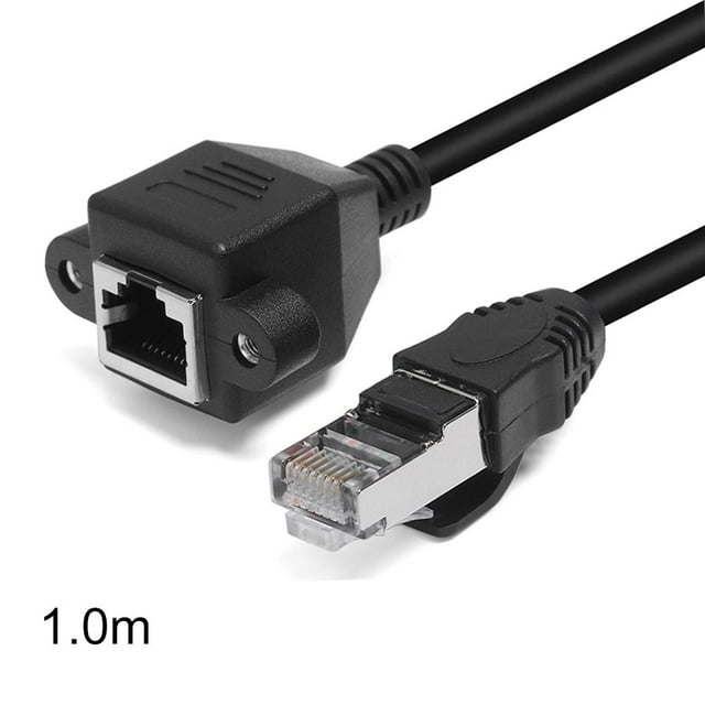 Connecteur Pratique Adaptateur Professionnel RJ45 Mâle vers Femelle Câble d'Extension Ethernet Cordon Réseau LAN 1,0m