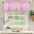 thumbnail image 2 of 2 Pack Valances for Window, Valentine's Day Short Curtains for Kitchen Bedroom Living Room, Pink Bowknot Ribbon Modern Mother's Day Rod Pocket Small Window Treatment Valance Drapes 42 x 12 Inch, 2 of 8