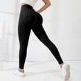 thumbnail image 5 of Holzkary 3D Compression Leggings Women High Waisted Tummy Control Pants Gym Trousers Women Anti Cellulite Leggings Lounge Pants Seamless Scrunch Butt Yoga Pants No Front Seam Workout Pants Black L, 5 of 7