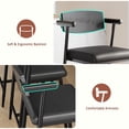 thumbnail image 7 of GOGRANT Counter Height Bar Stools with Footrest and Wood Back - Set of 2, Red, 7 of 7