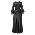 thumbnail image 5 of yoeyez Renissance Women's Dress Square Neck Flare Sleeve Lace Princess Dress Retro Victorian Dress Medieval Court Ball Gown 2024 halloween costumes for women, 5 of 7