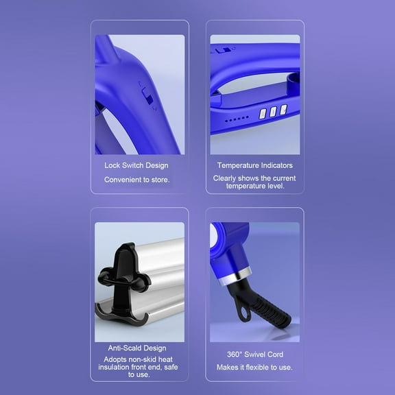 Electric curler,28mm Ceramic Hair Temperature Adjustable Hair Roll Hair Curler Hair Iron Wand Crimper Temperature Adjustable Curler Hair Laoshe Mewmewcat Ichu Red