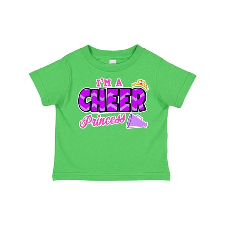 

Inktastic I m a Cheer Princess with Crown and Megaphone Gift Toddler Toddler Girl T-Shirt