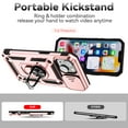 thumbnail image 6 of Dteck Armor Case for iPhone 14 Plus Stand Case with Slide Camera Cover Kickstand Military Grade Shockproof Heavy Duty Protective Magnetic Case for iPhone 14 Plus 6.7-inch,Rosegold, 6 of 8