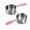 Pink, variant on Stcellnmex 2 Pcs 1/4 Cup Measuring Cup Stainless Steel Scoop with Silicone Handle Purple