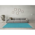 thumbnail image 3 of Ahgly Company Indoor Square Oriental Light Blue Industrial Area Rugs, 5' Square, 3 of 4
