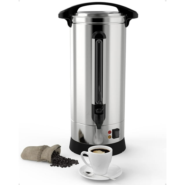 Cafetière Commerciale de 100 Tasses, Infusion Rapide et Acier Inoxydable de Qualité Alimentaire, Grande Urne à Café Parfaite pour les Salles de Réunion, Salons