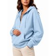 thumbnail image 2 of Women's Hoodies Fall Fashion Outfits Workout Sweatshirts Y2k Winter Zip Up Jackets Oversized Tops L, 2 of 7