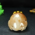 thumbnail image 4 of Honey Color Pixiu Figurine Carved Stone Wealth Beast Handheld Feng Shui Decor for Home Office or Gift Ornament, 4 of 9