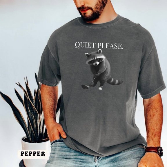 Golf Dad Raccoon Shirt, Funny Golf Tee, Golf Animal Graphic T-Shirt, Father's Day Gift for Dad