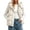 Beige, variant on Fall Winter Women Sleeveless Duster Waistcoat Solid Zip up Outerwear