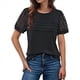 thumbnail image 3 of Top Tipo Túnica de Punto con Cuello Redondo y Aberturas para Mujer, Color Negro, Talla S, 3 of 8