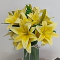 thumbnail image 7 of Artificial Lilies Flowers,9 Pcs Faux Lily Flowers,16''Tiger Lily Branches with 2 Full Blooms and 1 Bud,Faux Fake Lilies Plants for Wedding Bouquet Floral Arrangements (9, Purple), 7 of 7