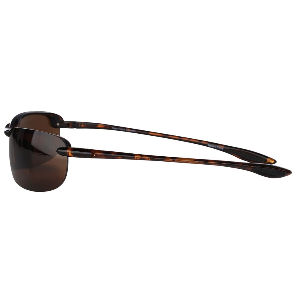 "The Raptor" Polarized Bifocal Lightweight Sunglasses for Men and Women - Tortoise - 1.75