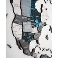 thumbnail image 5 of Enjoy The Wood 3D Wood World Map Wall Art Large Wood Wall Décor Housewarming Gift Idea Wood Wall Art World Travel Map for Home & Kitchen or Office (M, Nordic), 5 of 9