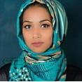 thumbnail image 2 of GEOMETRIC FASHION SCARF WITH GLITTER, MUSLIM HIJAB 66" X 25" | HEAD WRAP SHAWL | 662831 | Greige, 2 of 3