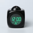 thumbnail image 3 of Reloj despertador de proyección ANGGREK USB 5V negro 5 tipos de música, 3 of 8