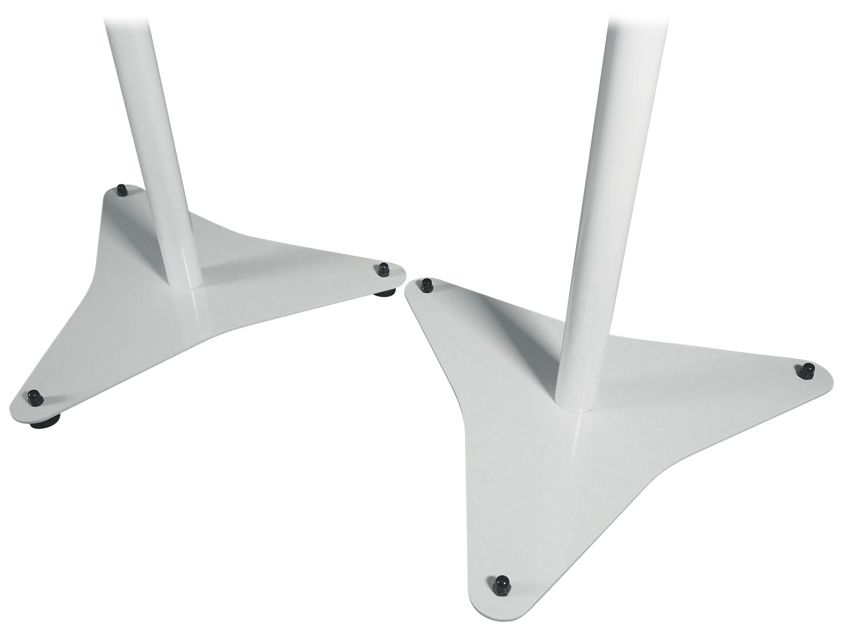 (2) Rockville RockShelf 64W 6.5" Home Bookshelf Speakers+White Adjustable Stands