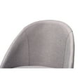 thumbnail image 4 of Baxton Studio Carra Mid-Century Modern Grey Fabric Upholstered Walnut-Finished Wood Swivel Counter Stool Set of 2, 4 of 7