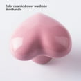 thumbnail image 2 of Ceramic Cabinet Handle Portable Heart Shape Replacement Decorative Kitchen Drawer Wardrobe Door Pull Knob Accessories Pink, 2 of 9