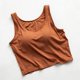 thumbnail image 1 of Xuyuer Ladies Fashion Sleeveless Round Neck Solid Color Modal Bottoming Vest Top with Chest Pads, Seamless Camisole for Everyday Comfort and Layering Essentials, 1 of 5