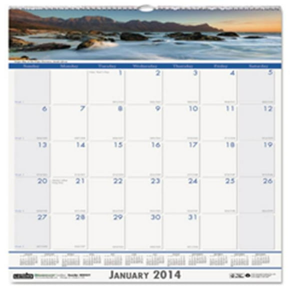 House of Doolittle  Coastlines Monthly Wall Calendar