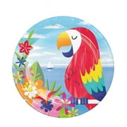 Lush Luau Parrot 8 Ct Lunch 9" Paper Plates