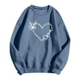 thumbnail image 4 of Tiweut Mom Life Sweatshirt Women Cute Wildflower Oma Love Heart Graphic Shirt Funny Mama Gifts Long Sleeve Pullover Tops,Blue,L, 4 of 4
