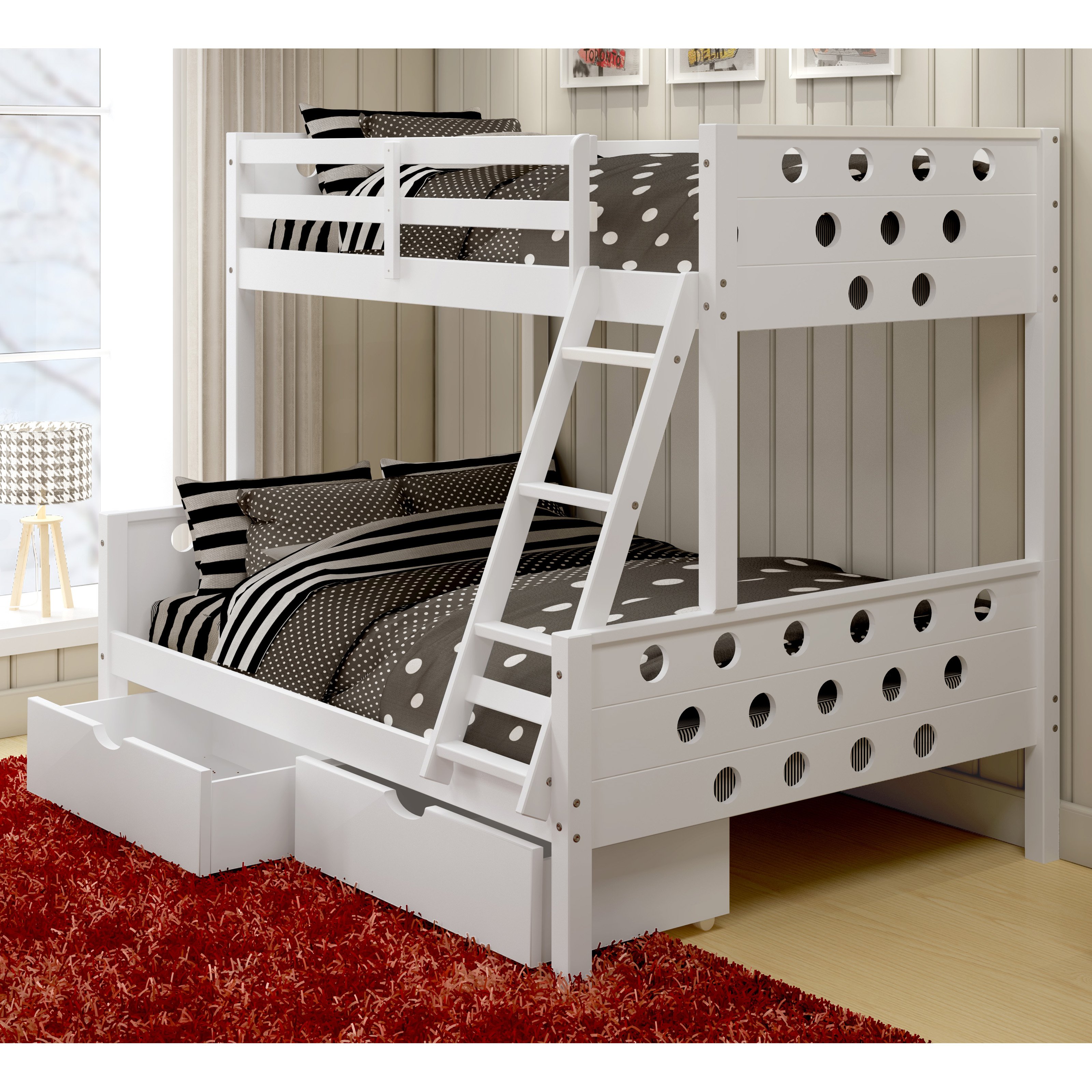 Donco Circles Twin Over Full Bunk Bed Walmart Com
