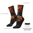 thumbnail image 4 of KLL Vintage Floral Skull Print Cool Socks Men's Women's Crew Socks Funny Crazy Novelty Stockings, 4 of 6