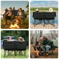 thumbnail image 2 of Slsy XXXL Double Camping Chair, Oversized Loveseat Camping Couch, Fully Padded Heavy Duty Outdoor Folding Chair w/ 2 Cup & Wine Glass Holder Support 900 lbs, 2 of 9