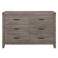 thumbnail image 5 of 5pc Gray Bedroom Set Twin Bed Chest Nightstand Dresser Mirror Upholstered HB Wooden Bedroom Furniture, 5 of 7