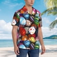 thumbnail image 5 of Goofa Easter Egg Hawaiian Shirt for Men, Unisex Summer Beach Casual Short Sleeve Button Down Shirts,Aloha Tropical Floral print shirt-Large, 5 of 9