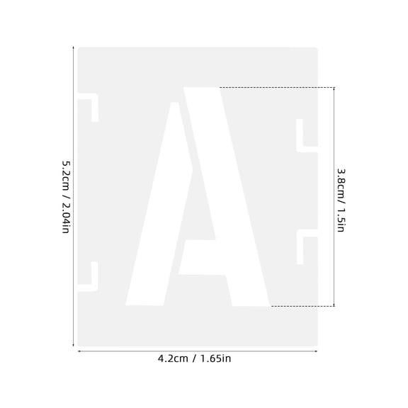 Hemobllo Letter Stencils Sturdy and Reliable 1Set 1.5Inch Letters