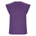 thumbnail image 5 of Lovskoo Summer Tops for Women 2024 Tank Tops V Neck Sleeveless Solid Color Sling Tops Blouse Purple, 5 of 7