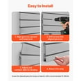 thumbnail image 6 of KFFKFF Wall Panel System, 8 x 4 ft, PVC Garage Wall Panels with Add-ons, Grey Wall Paneling with Simple Installation, Adjustable Wall System with Interlocking Design & Customizable Cutting, 6 of 9