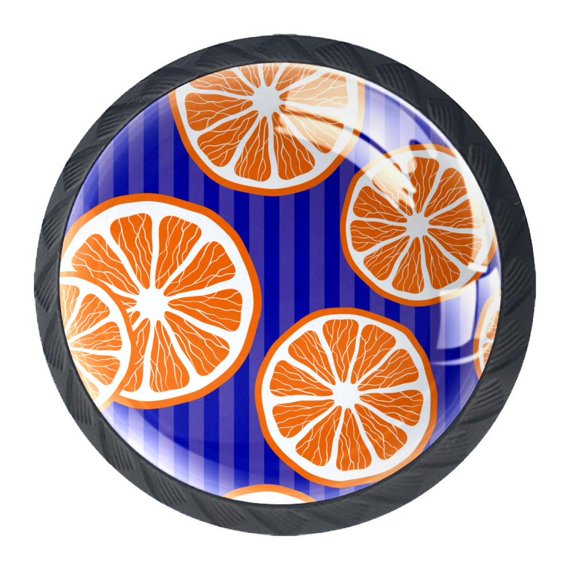 4 Pcs Lemon Knobs for Kitchen Cabinet Cupboard Dresser Bookcase Drawer Pulls Handles Round Home Decor