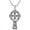 05-claddagh, variant on Irish Cross Necklace for Men Sterling Silver Celtic Knot Cross Pendant with 22”+2” Stainless Steel Chain Shamrock Tree fo Life Gift for Men Women
