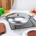 thumbnail image 4 of HLONK Cooking Pot Stainless Steel Pot Cooking Pan Cooking Pot Portable Cooking Pan with Lid, 4 of 10