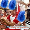 thumbnail image 5 of Cheering Team PomPoms Accessories,QZS Cheerleading Cheer Pompoms with Plastic Handles for Basketball Spirit Sports,15Pack,Blue, 5 of 6