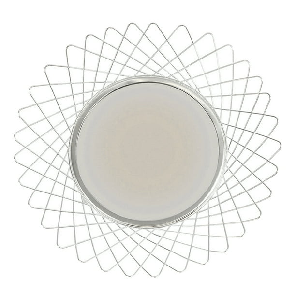 tazón de fruta Plato De Frutas De Color Plateado / Dorado Superficie De Espejo De Alambre De Metal Plato De Pastel Plata L Plata L Magideal tazón de fruta