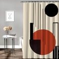 thumbnail image 2 of Chilfamy Bauhaus Modern Art Deco Geometric Printed Shower Curtain with Hooks, Easy Care 100% Polyester Fabric, Home Bathroom Decoration Washable Curtain - Various Sizes 60x72, 2 of 7