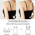 COMFREE Women's Camisole with Built in Padded Bra Adjustable Spaghetti Strap Tank Top Cami