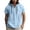 Sky Blue, variant on Krdevn Men's Summer Solid Color Linen Shirt Hooded Short Sleeve Casual Beach T Shirt,M