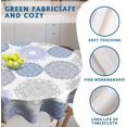 thumbnail image 3 of Monochrome Round Tablecloth 60 inch Round Navy Blue Tablecloth Bohemian Tablecloth Polyester Washable Circle Table Cover Table Cloth for Modern Kitchen Dining Room Picnic Patio Party, 3 of 6