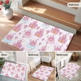 thumbnail image 2 of Rectangle Rug 2x3ft Area Rug, Children's Day Pink Dream Castle Balloons Area Rugs for Living Room Bedroom, Blue Cloud Floor Mat Non-Slip Non-Shedding Carpet Indoor Accent Rugs, 2 of 9